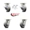 Service Caster 5 Inch Kingpinless Thermoplastic Rubber Wheel Caster Swivel Locks 2 Brakes, 4PK SCC-KP30S520-TPRRF-SLB-BSL-2-BSL-2 - alternate 6